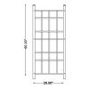 66-inch x 28-inch Outdoor PVC Vinyl Garden Trellis in Mocha Brown Tan