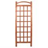 72-inch Outdoor Solid Wooden Classic Grid Garden Trellis in Brown Wood Finish