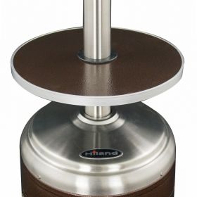 AZ Patio Heaters Outdoor Two-Toned Patio Heater in Stainless Steel and Hammered Bronze